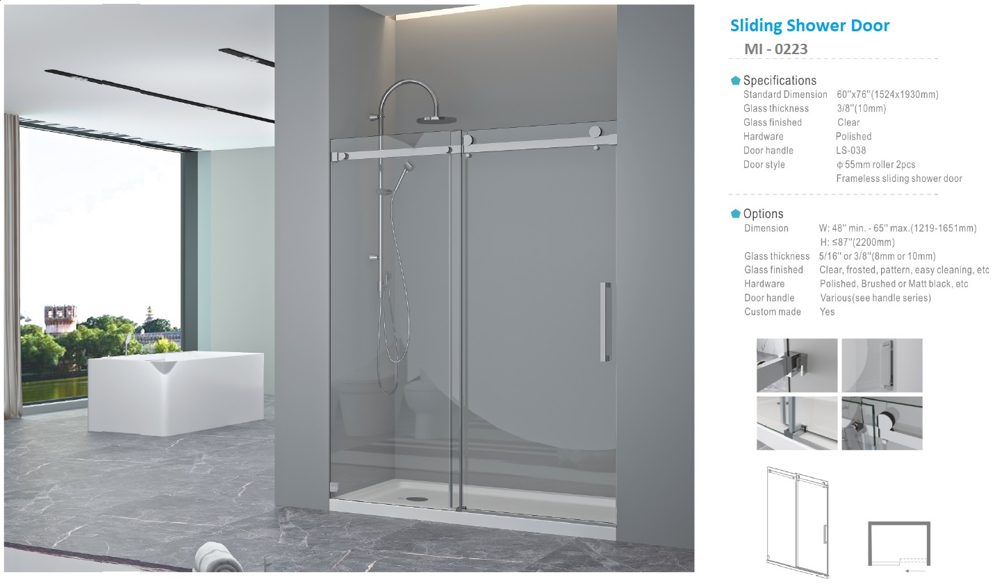 Shower Glass Door Wall